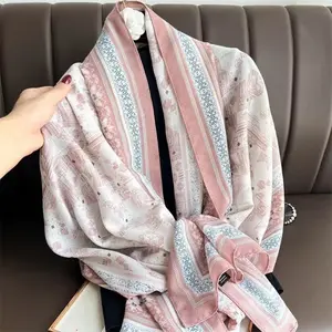 LADY HIJAB PASHMINA FLORA SCARF | PREMIUM QUALITY