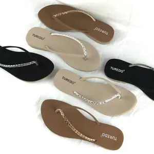 Sandal Jepit Wanita Permata Mute | Elegan Sintetis Busa Empuk | Anti Slip Flat 2cm Kekinian