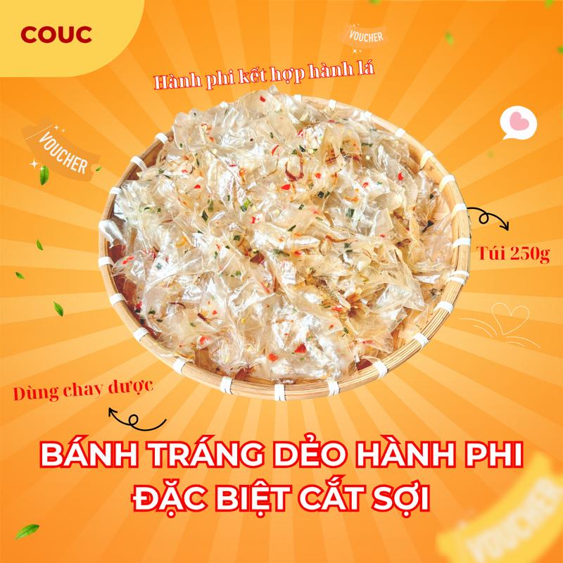 ĐB CAY VỪA Bánh Tráng Dẻo Hành Phi Đặc Biệt Cắt Sợi Sẵn - Snack Ăn Vặt - Food