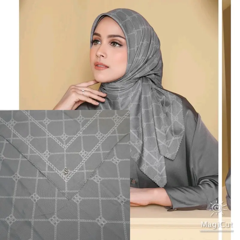 Button scarves motif Decodra voile square semi ori button scarves mirror, look like, kemasan kotak di hampers, bahan voal lembut, Semua musim, segi Empat with Logo Metal B, Nyaman , Jilbab muslim 7