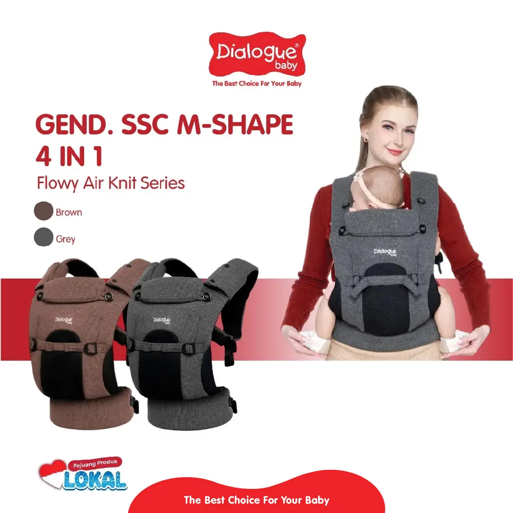 Dialogue Baby Gendongan SSC M SHAPE 4in1 Flowy Air Knit Baby DGG4047