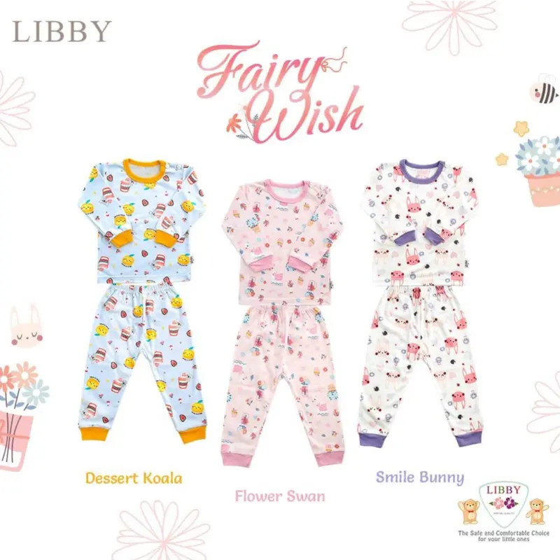 Setelan Libby PANJANG , setelan CPR , setelan PENDEK kancing pundak size S M L XL ( 1 SET ISI 3 STEL ) Parsel Bayi Katun 5