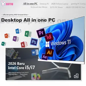 JUTU Komputer PC All in One HD Super Tipis 2025Terbaru intel Core i3/i5/i7 RAM 8G/16G + SSD 256/512GB/1TB Computer 19/22/24/27 Inch PC Untuk Rumah Belajar Kantor Gaming dan Hiburan - Garansi 2 Tahun
