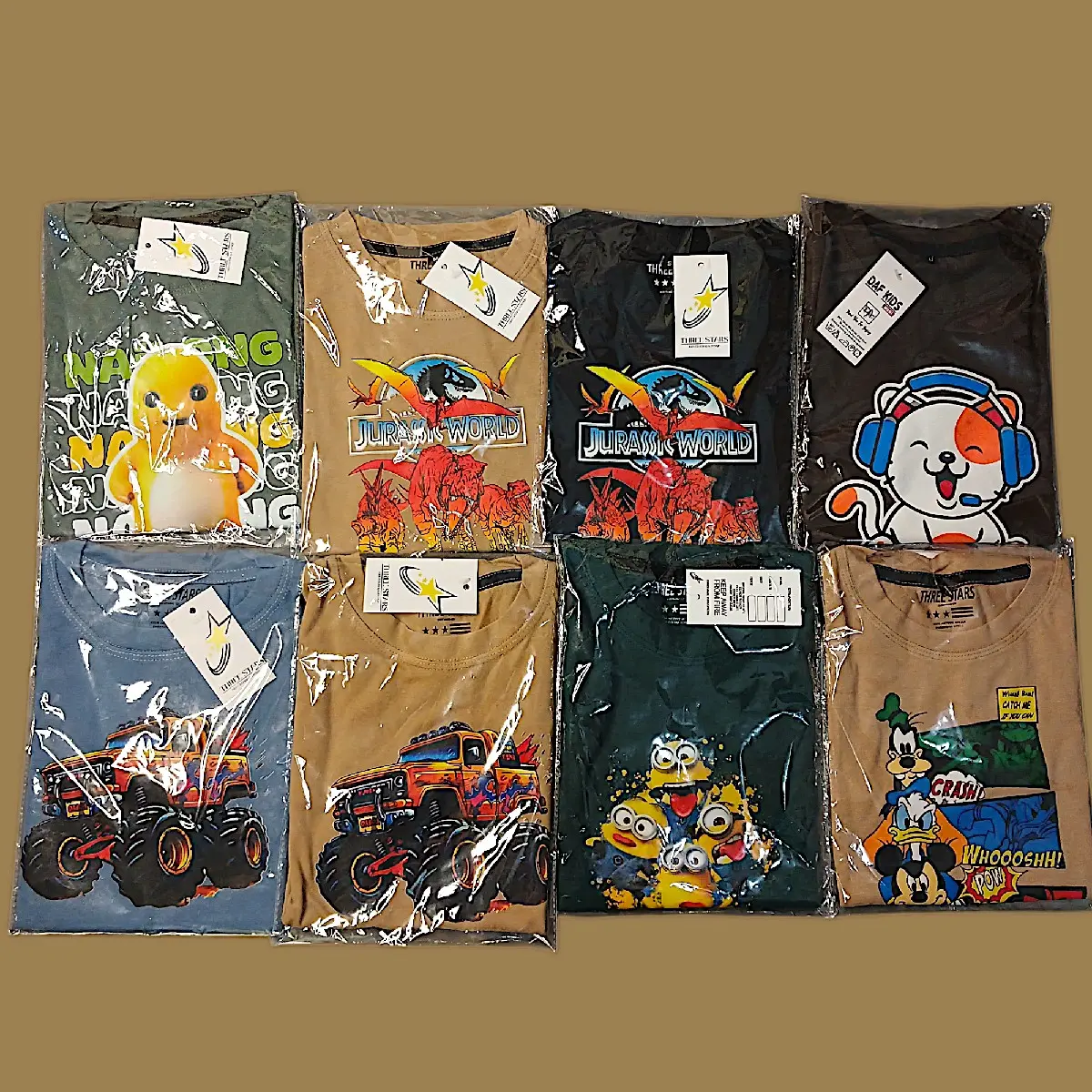 PAKET KAOS ANAK 50RB/3PCS Baju Motif Fashion Kids