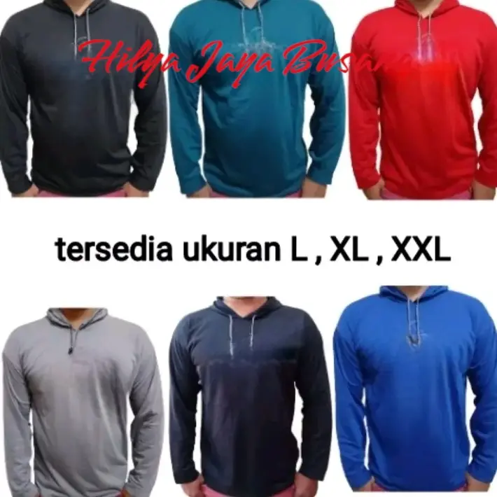 Kaos Polos Lengan Panjang Pria untuk Berkebun dan Proyek - Keren, Dewasa, Oblong, Distro, Baju, Hitam, Combed, Katun, Cowok Kerja 0