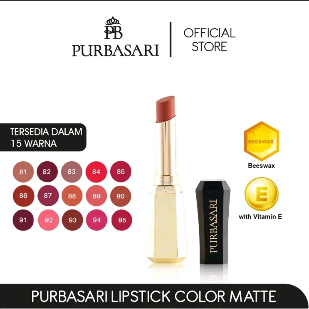 Purbasari Lipstick Color Matte Lipstik Pewarna Perona Bibir Tahan Lama