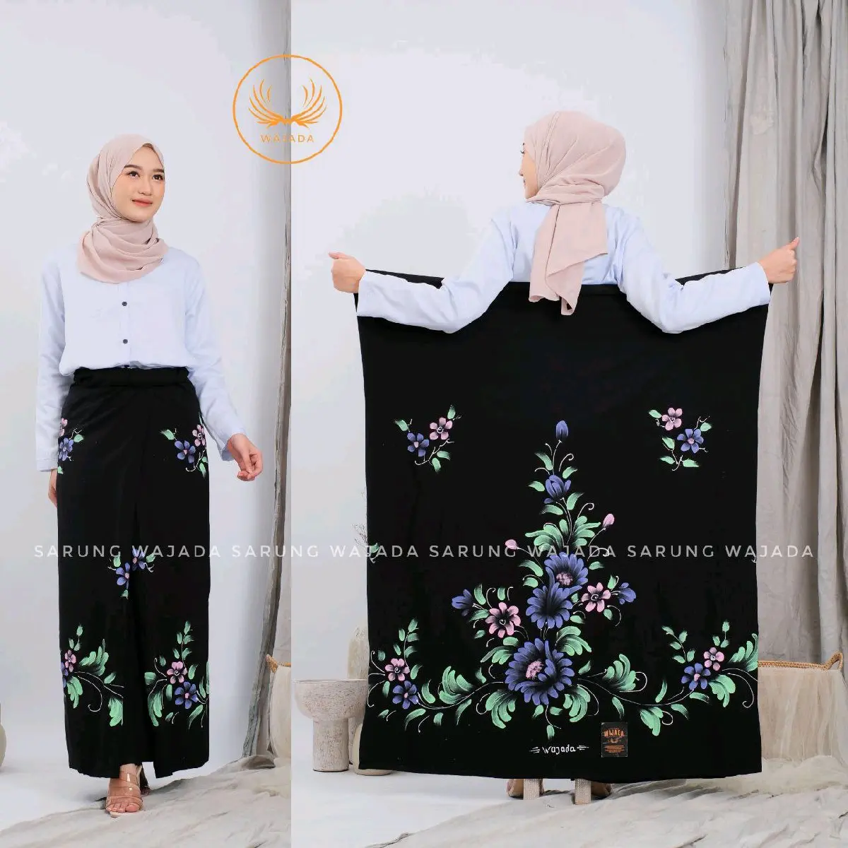 SARUNG GOYOR LUKIS SARUNG GOYOR LUKIS SANTRI WANITA BAHAN ADEM SARUNG KEKINIAN TERLARIS WAJADA Remaja Motif