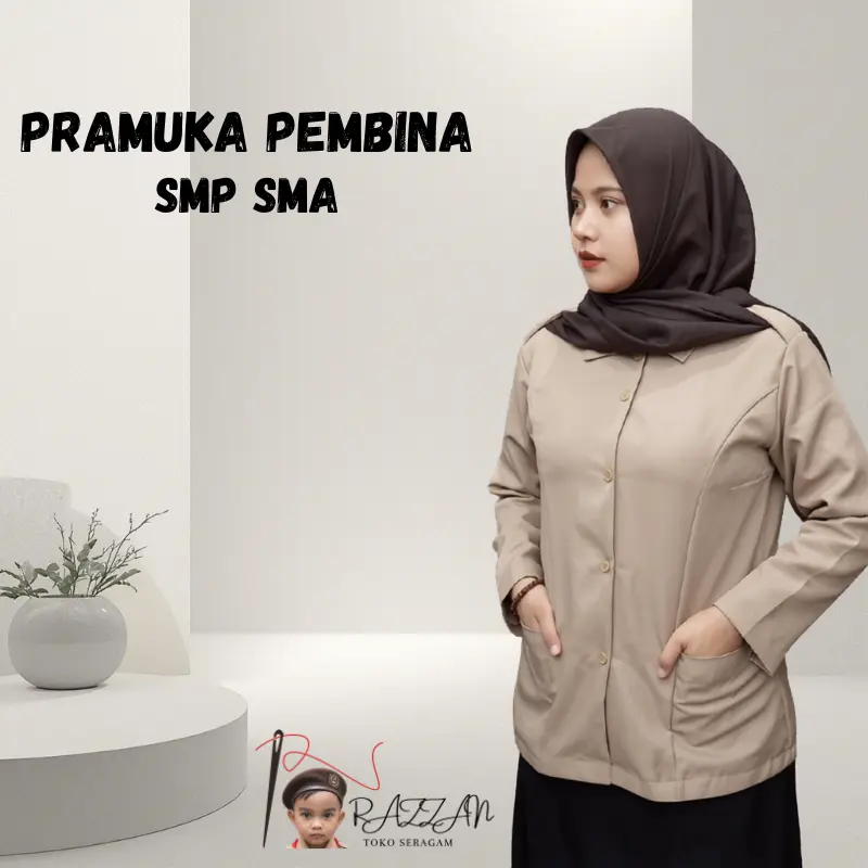 BAJU PRAMUKA PEMBINA PEREMPUAN SMP SMA BAHAN RAPILO