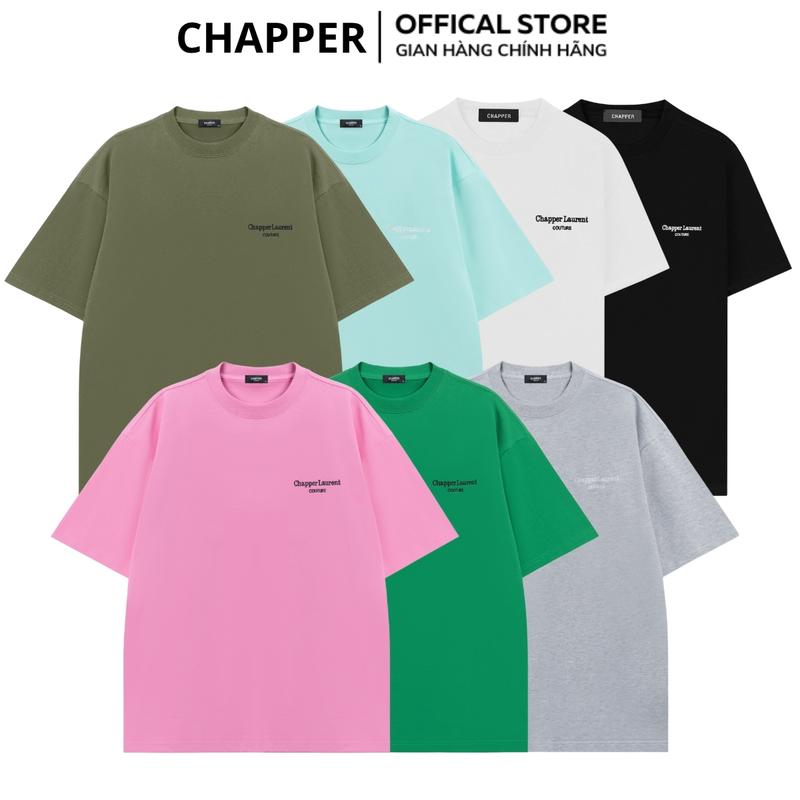 Áo thun nam nữ cổ tròn CHAPPER  hoạ tiết thêu Couture, vải cotton thoáng mát, form Unisex - APCP020 Menswear