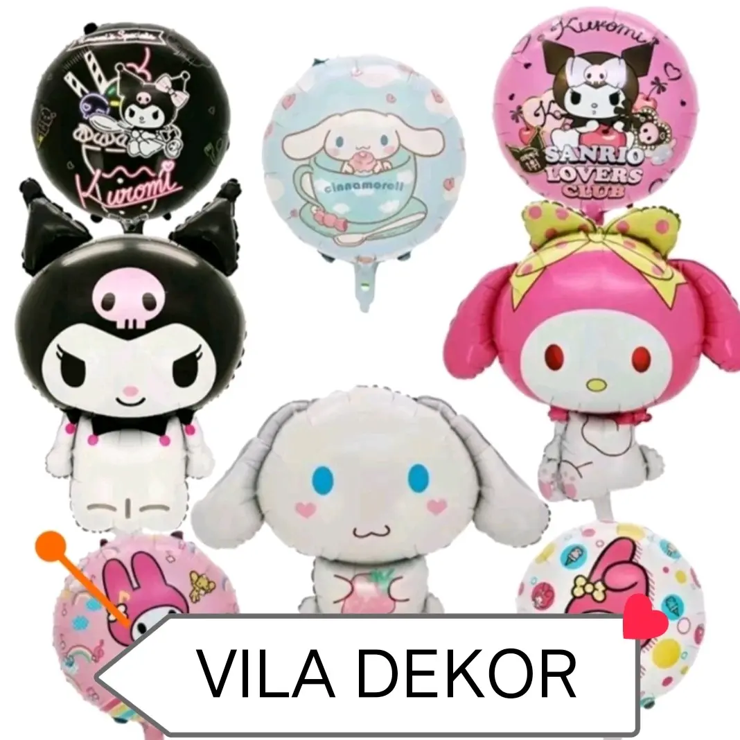 BALON DEKOR TEMA KUROMI SANRIO CINNAMORROL BALON DEKOR ULANG TAHUN ANAK