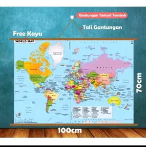 Pajangan Dinding Peta Indonesia 150cm x 120cm