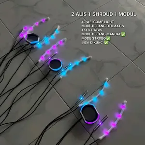 SEPAKET LAMPU ALIS DAN SHROUD RGB 2 ALIS 1 SHROUD BISA MODE BELANG 40 MODE WELLCOME BISA DIKUNCI BISA SETTING MODE BELANG Motorcycle