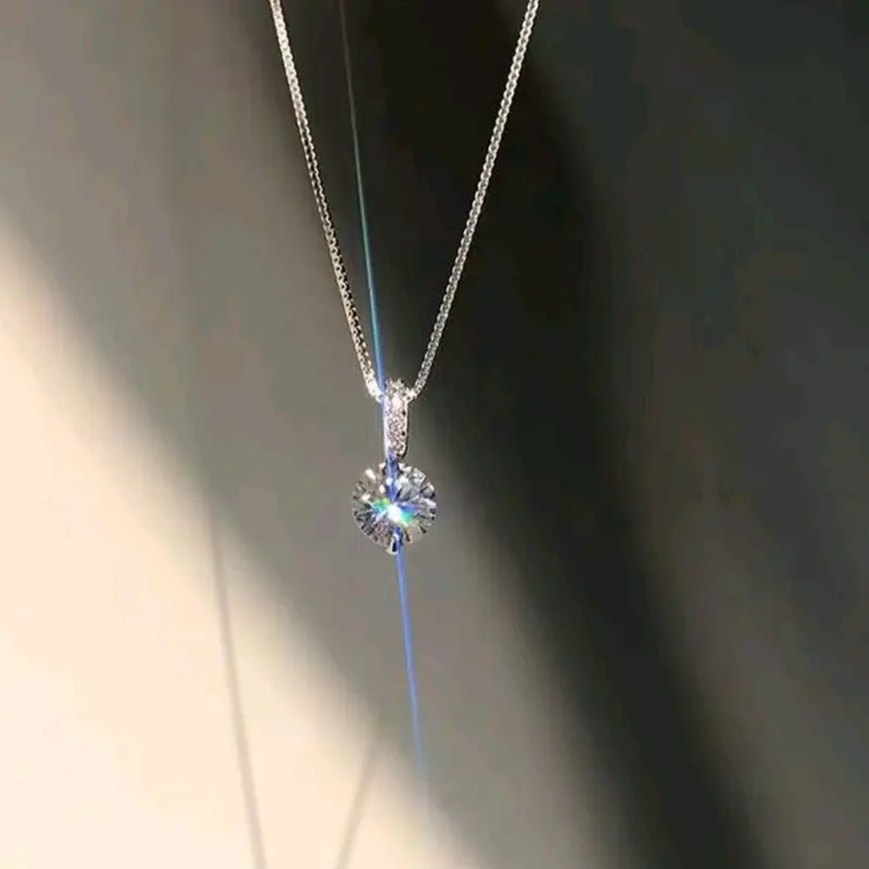 Kalung Titanium Mewah Permata Satu Rantai Belut Viral Kekinian Elegan Anti Karat dan Luntur Emas 3