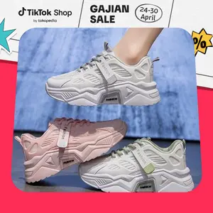 Zealo 103 Sepatu Import Korea Sneakers Wanita Fashion Kasual Karet Sport Shoes Casual Cewek Olahraga Anti Licin Nyaman Seharian Size 36-40 Running
