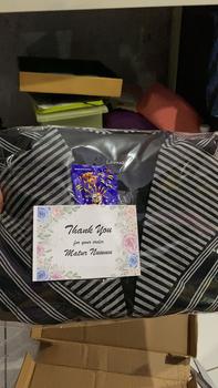 Product Review of Lavanya - Laksita Top - Baju/Atasan/Kaos Batik Lurik Lengan Panjang from R**a 1
