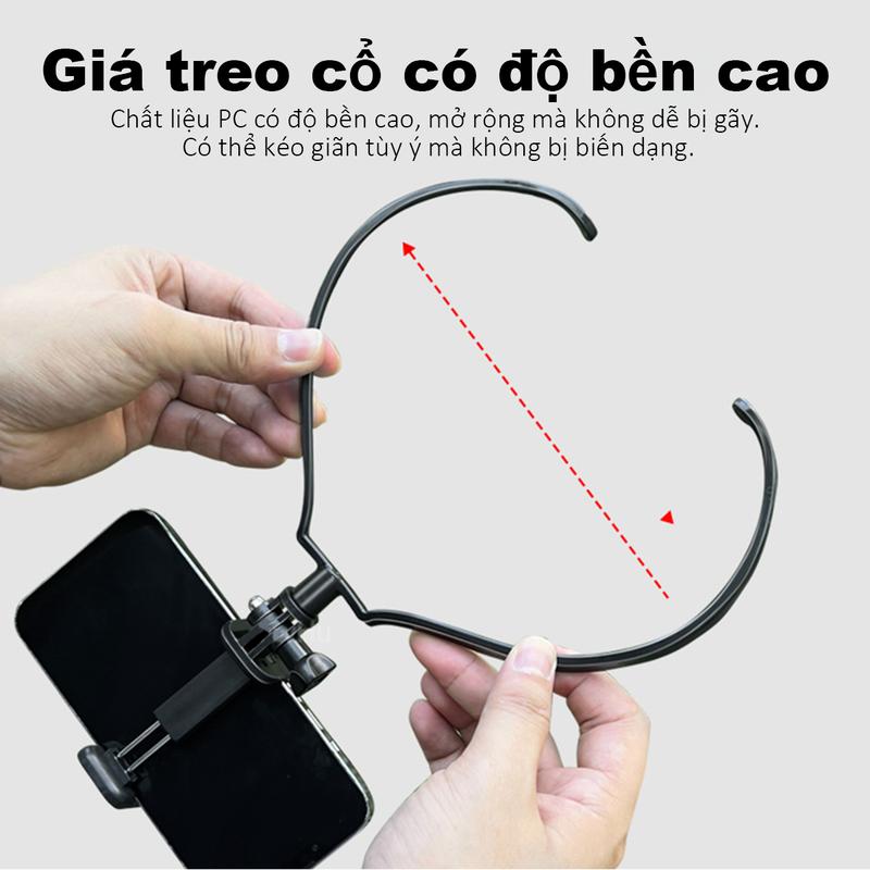 Giá đỡ chụp điện thoại di động Halterneck|rảnh tay|tạo tác Vlog chụp trực tiếp|Điều chỉnh đa góc 3