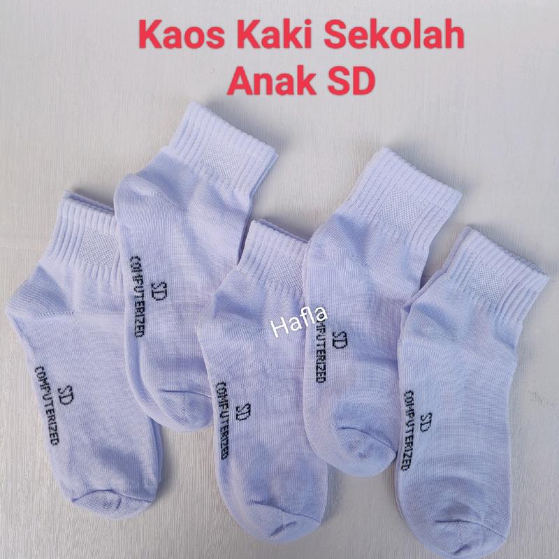(Pilih Warna)3 Pasang Kaos Kaki Sekolah Anak SD Putih Hitam Katun Tebal Halus Fashion 2