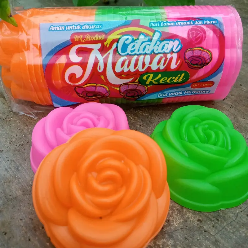 Cetakan motif mawar Mini diameter 5cm 36pcs Plastik Kitchenware 4