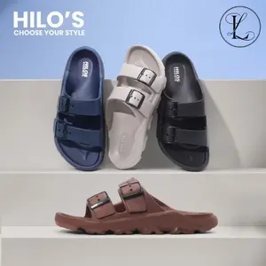 Sandal Selop Pria HILO'S Strap Dua Bahan Karet Empuk Anti Licin Karet Premium