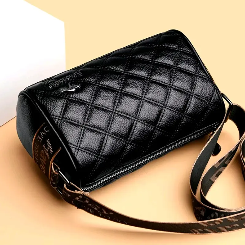 Welldone store - Tas selempang wanita model korea motif jahit terbaru slingbag fashion 2025 Kulit 7