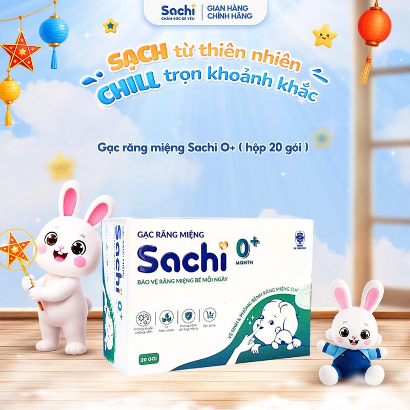 Gạc răng miệng Sachi O+ Dùng Vệ Sinh Răng Miệng