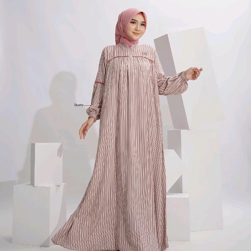 gamis wanita terbaru hallya dress by nadheera 4