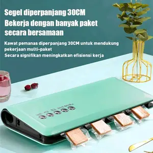 Reaim vakum makanan Segel diperpanjang 30CM Bekerja dengan banyak paket secara bersamaan Kawat pemanas diperpanjang 30CM untuk mendukung pekerjaan multi-paket Secara signifikan meningkatkan efisiensi kerja