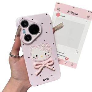KT Cat Plush iPhone 16 Pro Case Apple 15 Pro Max Soft 11/12 Jelly 14 Shockproof 13
