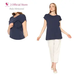 Atasan Kaos Busui Friendly Bukaan Kanan Kiri / Baju Menyusui