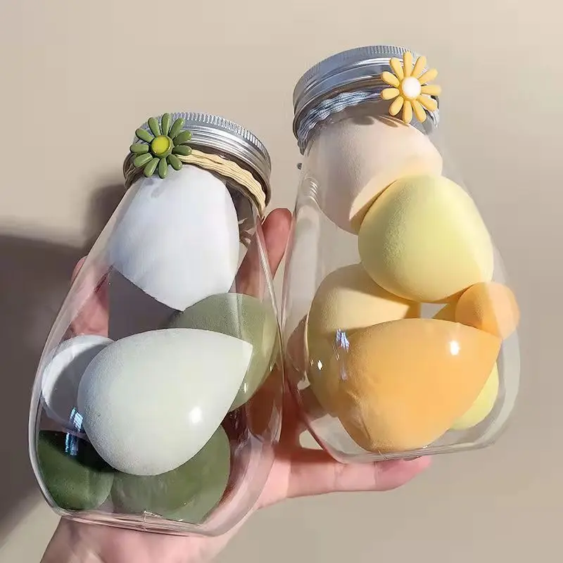 6 Bottles of Ultra-soft Beauty Eggs Do Not Eat Powder Wet and Dry Puff Set Sponge Cut Small Droplets Air Cushion Makeup Cosmetic