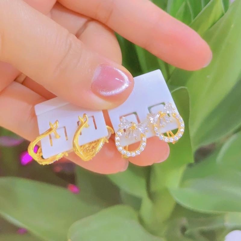 Bông tai Hội M141 Không đen bền màu thiết kế lovely Thích hợp chị em đeo thêm xinh Khuyên Tai Hoa Tai Nữ Khuyên Tai Bông Tai Women Voi