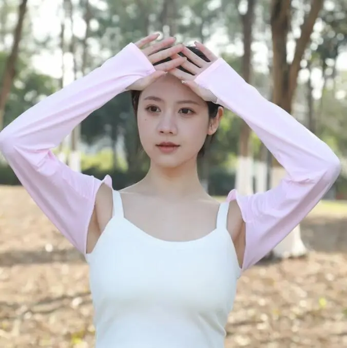 Tay Áo Chống Nắng, Thể Thao Giải Trí Ngoài Trời, Làm Bằng Lụa Lạnh Tích Hợp, Che Nắng, Bảo Vệ Cánh Tay