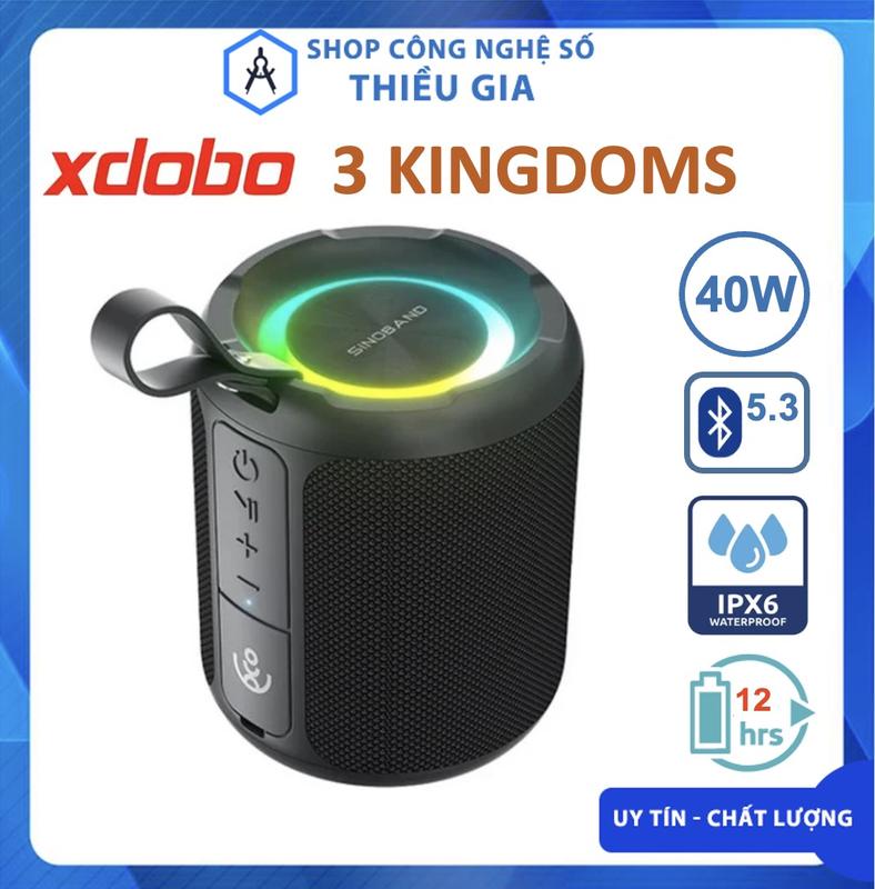 Loa Bluetooth 5.3 Xdobo 3 Kingdoms Công Suất 40W Có Đèn RGB, Hỗ Trợ Thẻ TF USB Có móc treo 3 chế độ EQ 