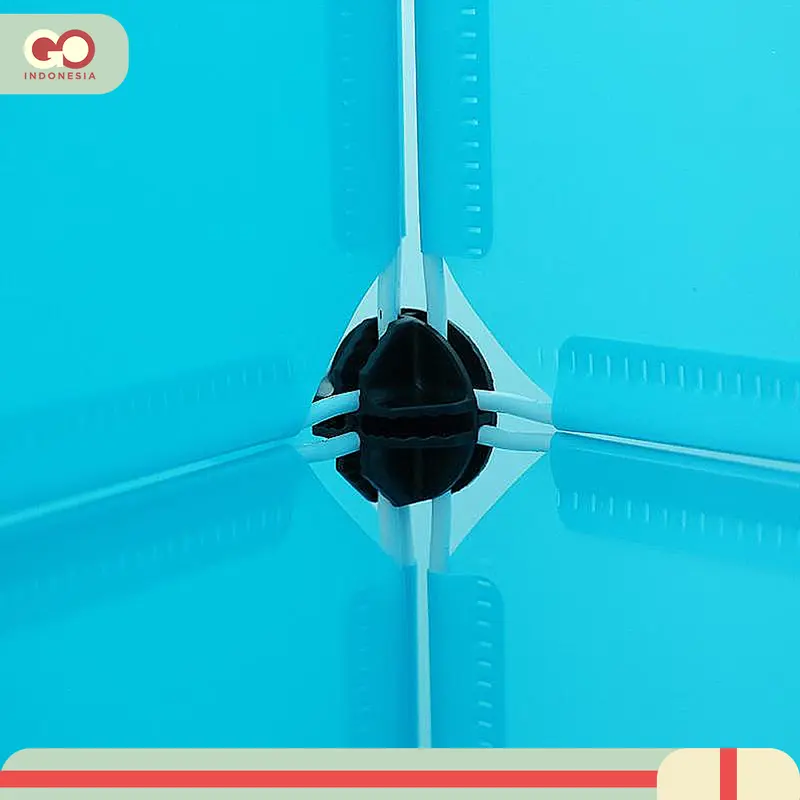GO - Rak Penyimpanan Pakaian Multifungsi Portable 6 Pintu Bahan PVC Lemari Minimalis Rangka Besi COD 6