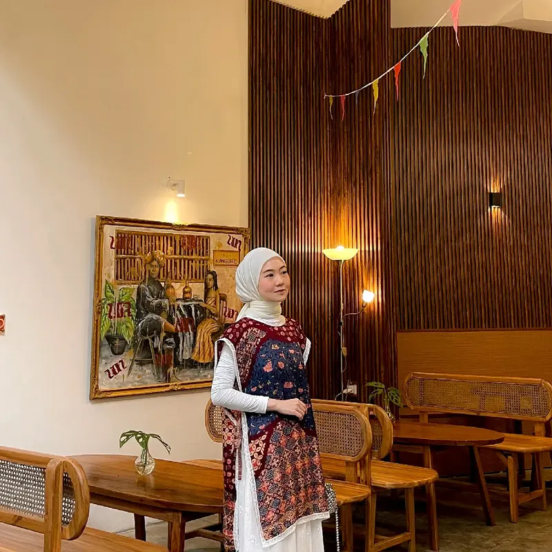 Nonita Vest Rompi Batik Modern Wanita Kerja Model Terbaru Atasan 2
