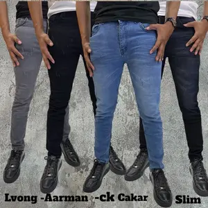 Celana slim stret lvong-Aarmann-ckk -pp Pria Panjang Dewasa