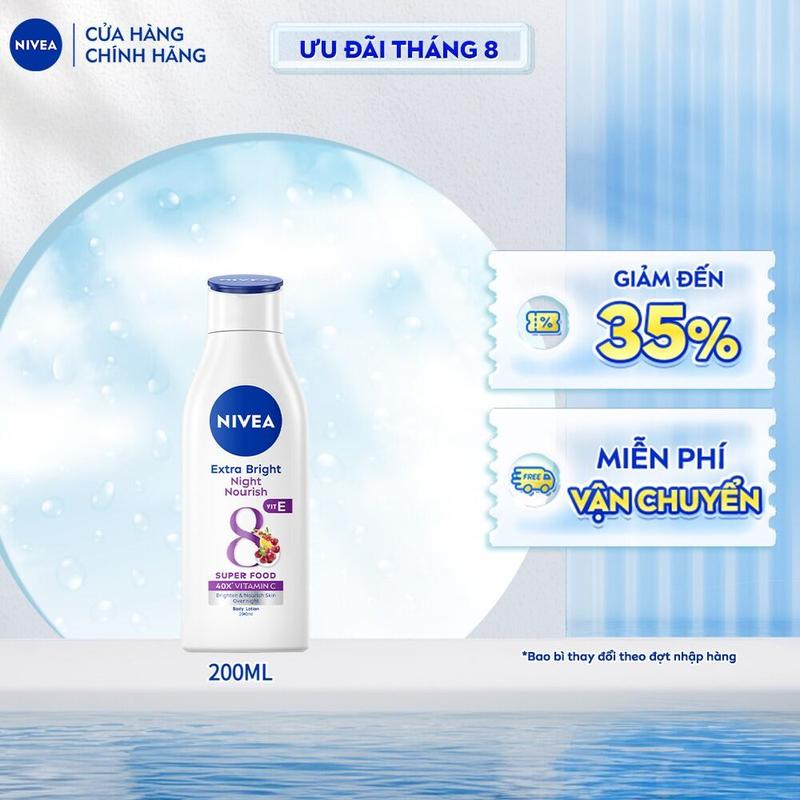 Sữa Dưỡng Thể NIVEA 8 Super Foods Dưỡng Sáng Da | Phục Hồi Chống Nắng (200 ml) - 88188/88310