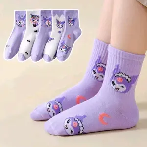 6 Pasang Kaos Kaki Kuromi Anak Perempuan Tk Sd 4-12 Tahun Fashion Motif Cewek