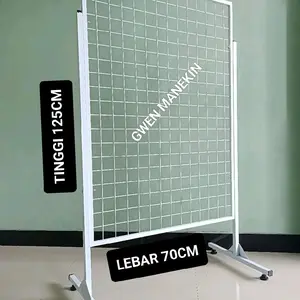 Ram kaki / ram disply aksesoris uk 70x125cm , set jaring2 plus kaki( warna putih)