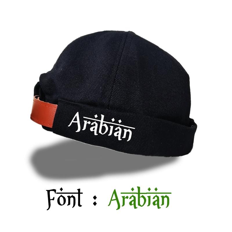Topi Peci  Pria Dewasa Sablon Nama Sendiri Muslim Kopiah Songkok Hitam 4