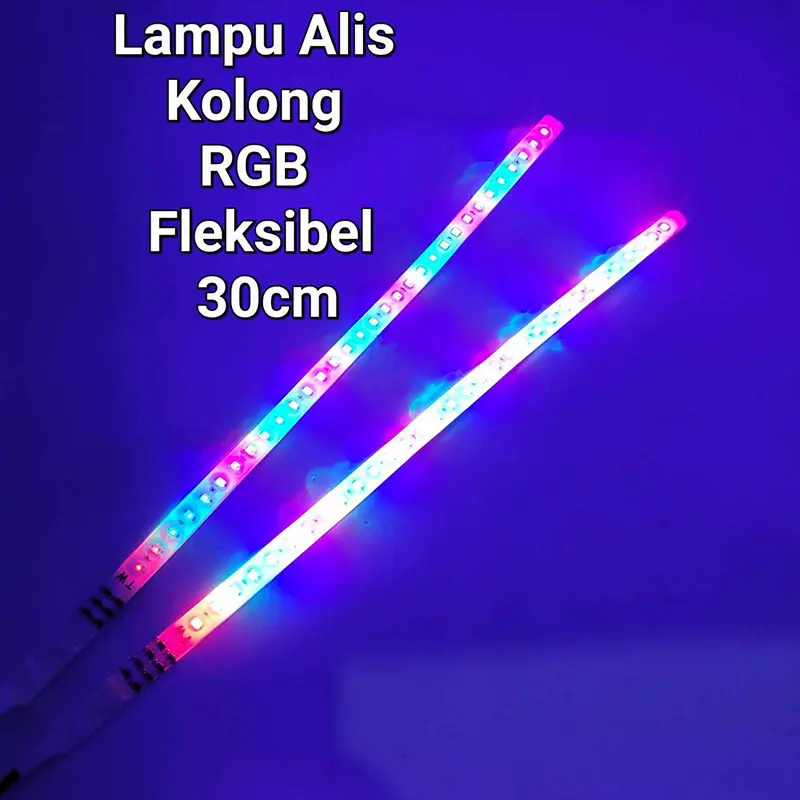 Lampu Alis Flexyble 30cm RGB / Lampu Running Alis LED 30 CM Warna Warni Motor Mobil 2