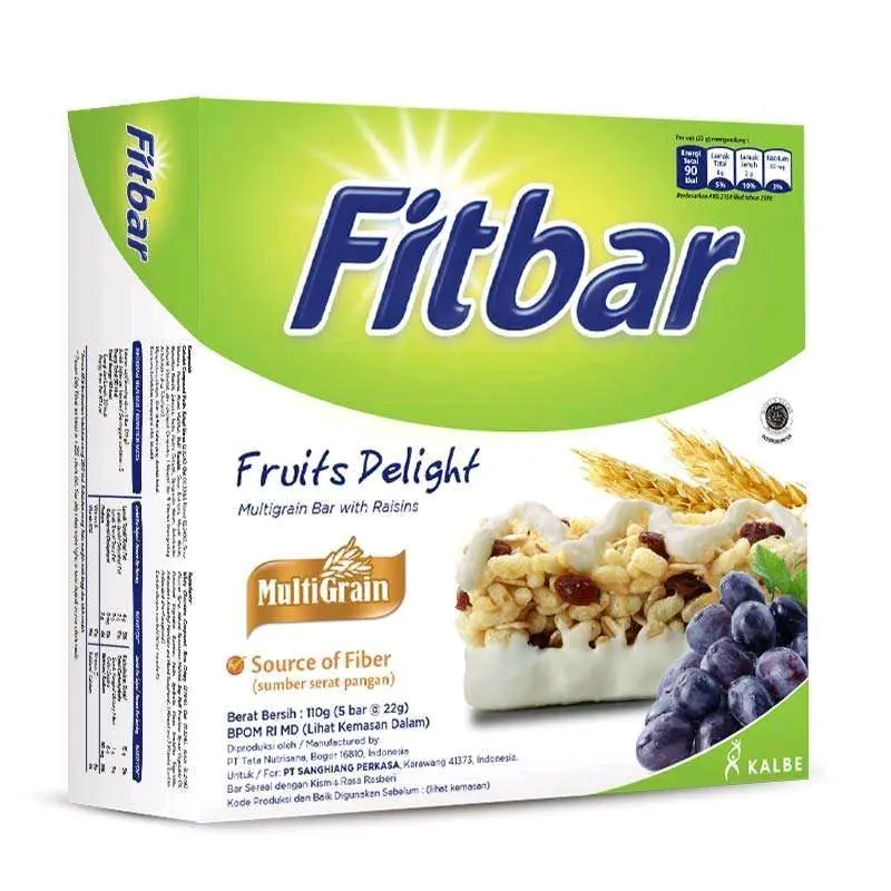 Fitbar Fruits Delight Multigrain Bar dengan Raisin Isi 5 @22gr Sumber Serat Pangan