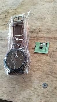 Product Review of Jam Tangan Pria dari Kulit Sapi Asli Anti Air Watches Hitam Coklat from A** 0