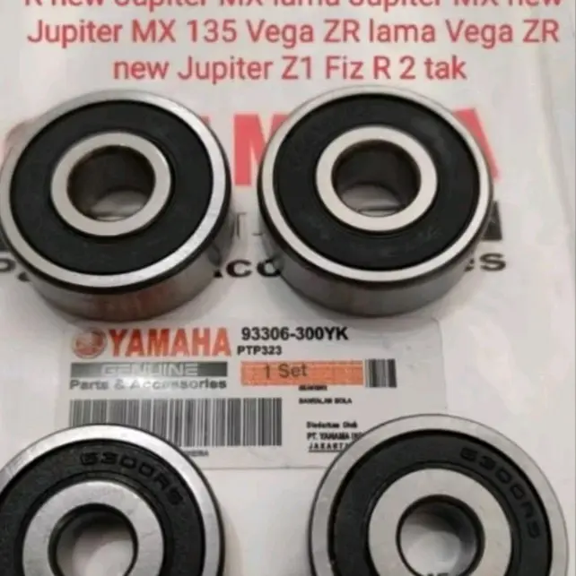 paket 4 bearing yamaha roda depan belakang Yamaha Jupiter z lama Jupiter z new Jupiter Z1 Vega r lama Vega r new Vega force Vega ZR lama Vega ZR new Jupiter MX lama Jupiter MX new Jupiter MX 135 Fiz R cripton Alfa