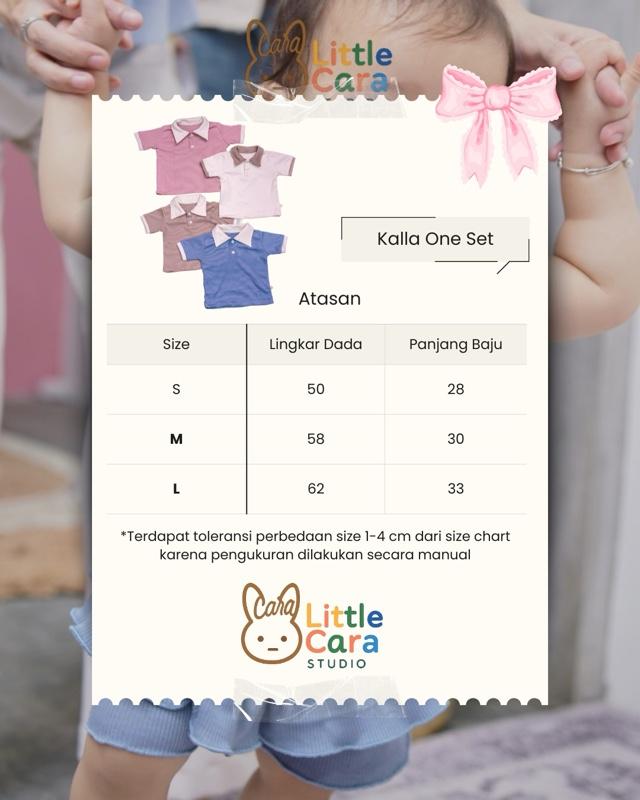 Little Cara Studio - Kalla Set | Setelan Anak Perempuan Setelan Anak Laki Laki Viral Terbaru Setelan Pastel
