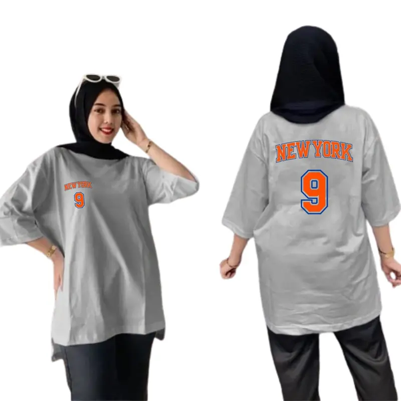 Kaos Oversize Wanita Angka Ukuran L XL Dan XXL Atasan Lembut 7