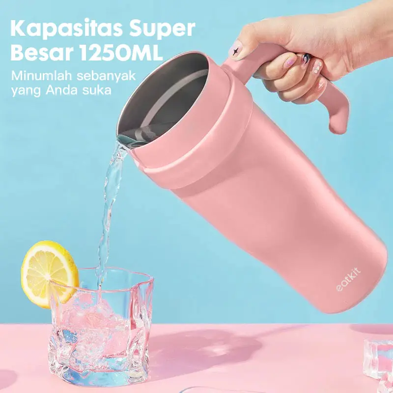 Eatkit Tumbler Stainless Steel 1200ml Mug Tahan Panas Dingin Portable BPA FREE Vacuum 4