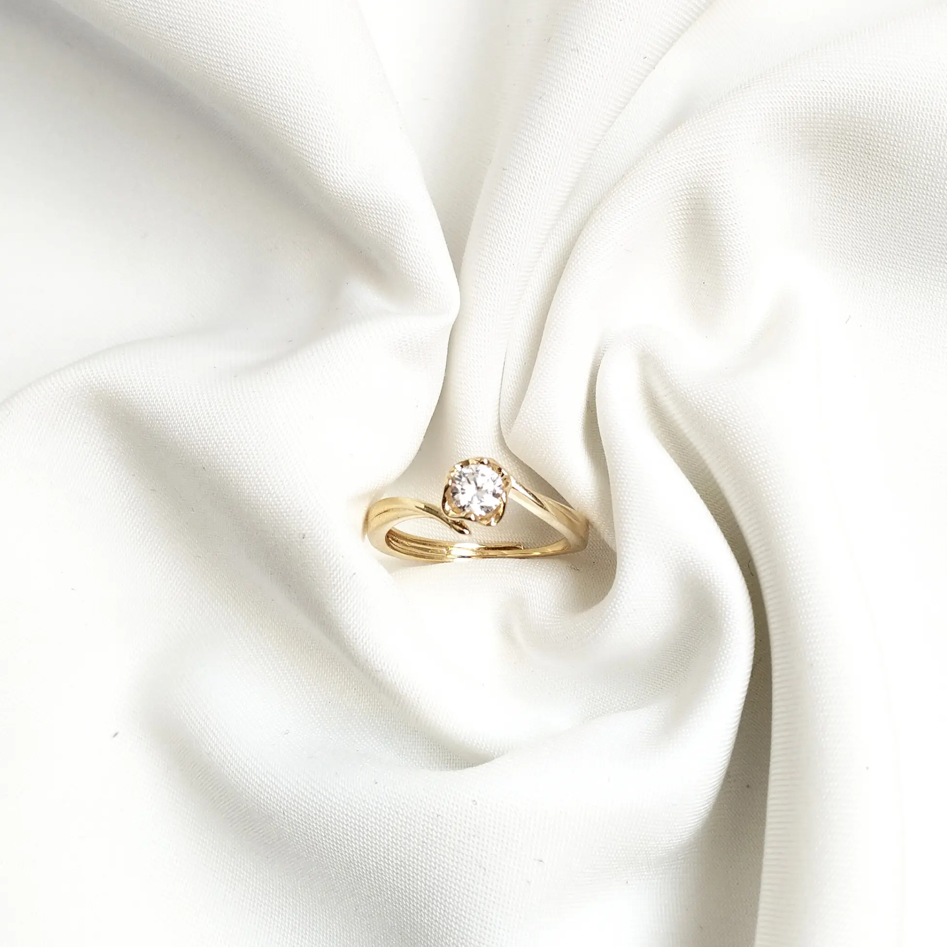 Cincin Titanium Wanita -Bt4- Rings Adjustable Elegan Simple Mewah Anti Karat Perhiasan Fashion