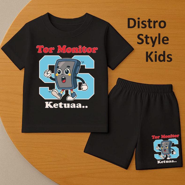 DISTRO STYLE KIDS-SETELAN ANAK LAKI LAKI TOR MONITOR KETUA UNTUK USIA 1-8 TAHUN / SETELAN ANAK LAKI LAKI & PEREMPUAN BAHAN KATUN COMBED / SETELAN KAOS ANAK HARIAN / SETELAN KAOS LENGAN PENDEK DAN CELANA PENDEK MOTIF TOR MONITOR KETUA MURAH