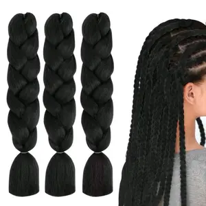 INDO BRAID Rambut Sambung Box Braid Rambut Sulam Rambut Anyam Rambut Kepang Box Braid Extension Rambut Kepang Rambut Papua Kepang